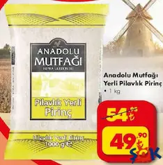 ANADOLU MUTFAĞI YERLİ PİLAVLİK PİRİNÇ 1 KG fiyat ve kampanya bilgisi